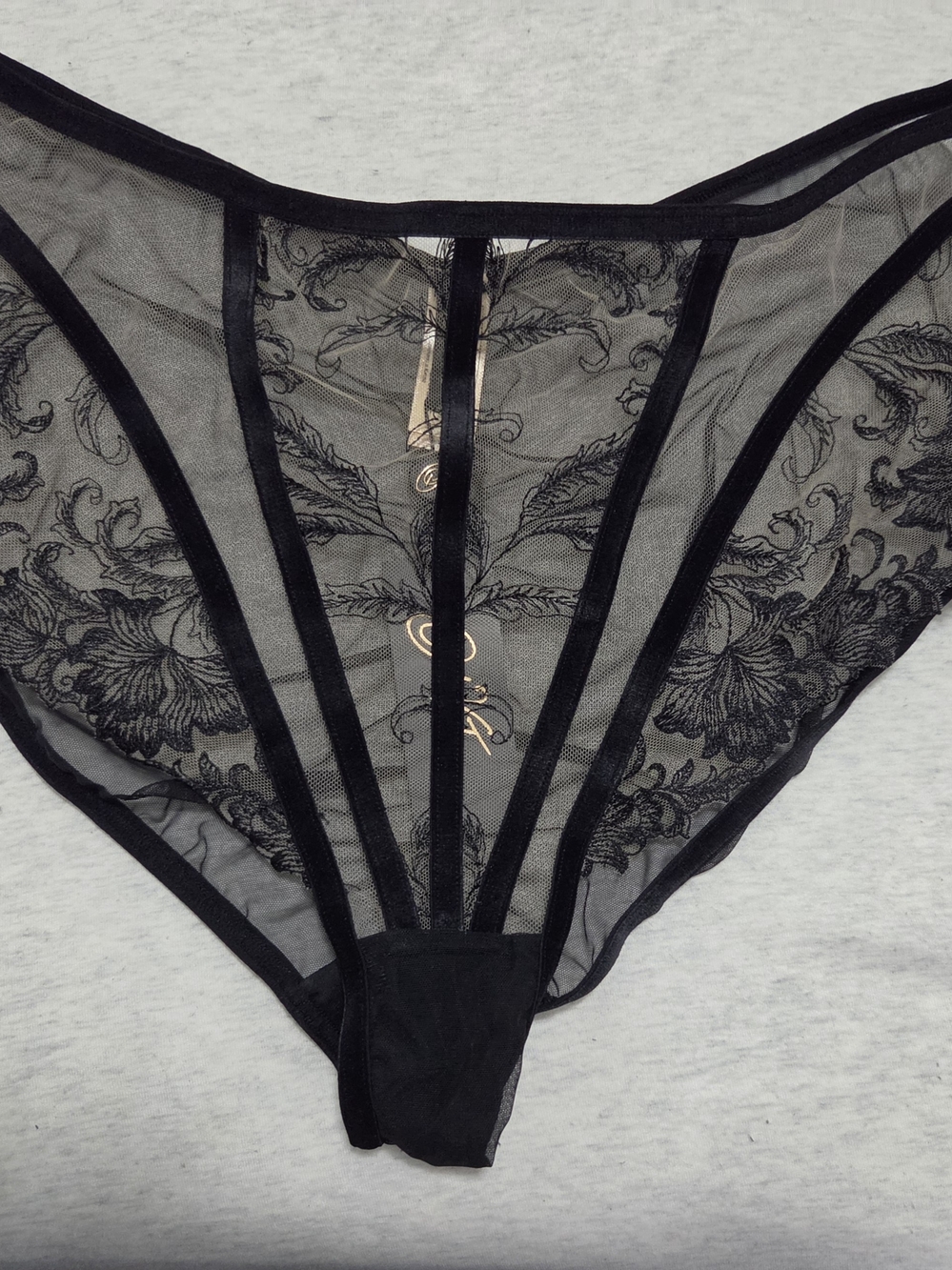 Dita von Teese Nocturnelle Long Line Brief in Black: NWT